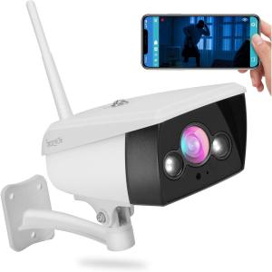 imageSereneLife Starlight Night Vision Outdoor Camera  Alexa Compatible 2MP HD 1080p  Built in Speaker and Mic  Cloud Security Surveillance Camera wInternal SD Card Slot IP66 Waterproof IPCAMOD45