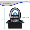 imageSereneLife Desktop Electric Water Fountain Decor w LED Illuminated Crystal Ball Accent  Indoor Outdoor Portable Tabletop Decorative Waterfall Kit Includes Submersible Pump ampamp 12V Adapter  SLTWF74LED