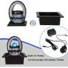 imageElectric Tabletop Water Fountain Decoration  2Tier Indoor Outdoor Portable Desktop Decorative Waterfall Kit wLED Illuminated Crystal Ball Accent Include Submersible Pump 12V Adapter  SereneLife