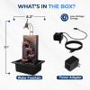 imageSereneLife Tabletop Water Fountain Home Decor Soothing Sound Machine with Automatic Pump Zen Relaxing Decor for Meditation 11quot Tall4Tier