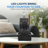 imageSereneLife Tabletop Water Fountain Home Decor Soothing Sound Machine with Automatic Pump Zen Relaxing Decor for Meditation 11quot TallMultiLayer