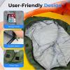 imageSereneLife 0 Degree Mummy Sleeping Bag  MilitaryStyle Lightweight ampamp Waterproof for Extreme Cold Stays Warm in 510F NoSnag Zipper Compact Carry Bag ampamp Travel Pillow for Camping ampamp BackpackingGreen
