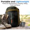 imageSereneLife 0 Degree Mummy Sleeping Bag  MilitaryStyle Lightweight ampamp Waterproof for Extreme Cold Stays Warm in 510F NoSnag Zipper Compact Carry Bag ampamp Travel Pillow for Camping ampamp BackpackingCamouflage