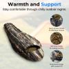 imageSereneLife 0 Degree Mummy Sleeping Bag  MilitaryStyle Lightweight ampamp Waterproof for Extreme Cold Stays Warm in 510F NoSnag Zipper Compact Carry Bag ampamp Travel Pillow for Camping ampamp BackpackingReal Tree