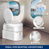 imageSereneLife 52 Gallon Portable Camping Toilet with Carry Bag For Adults Leak Proof Toilet with Detachable Waste Tank and Level Indicator Portable Potty for Camping Hiking and Boating63 Gal