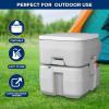 imageSereneLife 52 Gallon Portable Camping Toilet with Carry Bag For Adults Leak Proof Toilet with Detachable Waste Tank and Level Indicator Portable Potty for Camping Hiking and Boating52 Gal  Gray