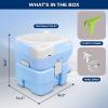 imageSereneLife 52 Gallon Portable Camping Toilet with Carry Bag For Adults Leak Proof Toilet with Detachable Waste Tank and Level Indicator Portable Potty for Camping Hiking and Boating52 Gal
