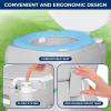 imageSereneLife 52 Gallon Portable Camping Toilet with Carry Bag For Adults Leak Proof Toilet with Detachable Waste Tank and Level Indicator Portable Potty for Camping Hiking and Boating58 Gal  Gray