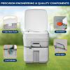 imageSereneLife 52 Gallon Portable Camping Toilet with Carry Bag For Adults Leak Proof Toilet with Detachable Waste Tank and Level Indicator Portable Potty for Camping Hiking and Boating52 Gal  Gray