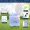 imageSereneLife 52 Gallon Portable Camping Toilet with Carry Bag For Adults Leak Proof Toilet with Detachable Waste Tank and Level Indicator Portable Potty for Camping Hiking and Boating39 Gal