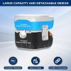 imageSereneLife 52 Gallon Portable Camping Toilet with Carry Bag For Adults Leak Proof Toilet with Detachable Waste Tank and Level Indicator Portable Potty for Camping Hiking and Boating58 Gal  Gray