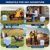 imageSereneLife 52 Gallon Portable Camping Toilet with Carry Bag For Adults Leak Proof Toilet with Detachable Waste Tank and Level Indicator Portable Potty for Camping Hiking and Boating52 Gal