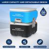 imageSereneLife 52 Gallon Portable Camping Toilet with Carry Bag For Adults Leak Proof Toilet with Detachable Waste Tank and Level Indicator Portable Potty for Camping Hiking and Boating52 Gal  Gray