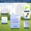 imageSereneLife 52 Gallon Portable Camping Toilet with Carry Bag For Adults Leak Proof Toilet with Detachable Waste Tank and Level Indicator Portable Potty for Camping Hiking and Boating52 Gal