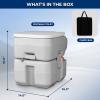 imageSereneLife 52 Gallon Portable Camping Toilet with Carry Bag For Adults Leak Proof Toilet with Detachable Waste Tank and Level Indicator Portable Potty for Camping Hiking and Boating52 Gal  Gray