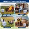 imageSereneLife 52 Gallon Portable Camping Toilet with Carry Bag For Adults Leak Proof Toilet with Detachable Waste Tank and Level Indicator Portable Potty for Camping Hiking and Boating39 Gal