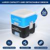 imageSereneLife 52 Gallon Portable Camping Toilet with Carry Bag For Adults Leak Proof Toilet with Detachable Waste Tank and Level Indicator Portable Potty for Camping Hiking and Boating52 Gal  Blue
