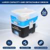 imageSereneLife 52 Gallon Portable Camping Toilet with Carry Bag For Adults Leak Proof Toilet with Detachable Waste Tank and Level Indicator Portable Potty for Camping Hiking and Boating52 Gal