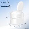 imageSereneLife 52 Gallon Portable Camping Toilet with Carry Bag For Adults Leak Proof Toilet with Detachable Waste Tank and Level Indicator Portable Potty for Camping Hiking and Boating63 Gal