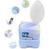 imageSereneLife 52 Gallon Portable Camping Toilet with Carry Bag For Adults Leak Proof Toilet with Detachable Waste Tank and Level Indicator Portable Potty for Camping Hiking and Boating52 Gal