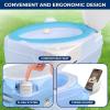 imageSereneLife 52 Gallon Portable Camping Toilet with Carry Bag For Adults Leak Proof Toilet with Detachable Waste Tank and Level Indicator Portable Potty for Camping Hiking and Boating39 Gal