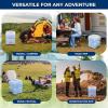 imageSereneLife 52 Gallon Portable Camping Toilet with Carry Bag For Adults Leak Proof Toilet with Detachable Waste Tank and Level Indicator Portable Potty for Camping Hiking and Boating52 Gal  Blue