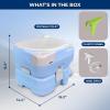 imageSereneLife 52 Gallon Portable Camping Toilet with Carry Bag For Adults Leak Proof Toilet with Detachable Waste Tank and Level Indicator Portable Potty for Camping Hiking and Boating39 Gal