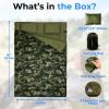 imageSereneLife Double Sleeping Bag with Pillows Waterproof ampamp Detachable for 2 Single Bags Lightweight ampamp Warm Perfect for Camping Hiking Backpacking and Cold Weather Suitable for Temperatures 510FCamouflage