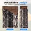 imageSereneLife Double Sleeping Bag with Pillows Waterproof ampamp Detachable for 2 Single Bags Lightweight ampamp Warm Perfect for Camping Hiking Backpacking and Cold Weather Suitable for Temperatures 510FBrown