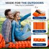 imageSereneLife Lightweight ampamp Compact Camping Gear  Sleeping Pads ampamp Bags with Builtin Pillows for Outdoor Comfort Waterproof ampamp TearResistant Design Perfect for Hiking Backpacking Couples ampamp Solo UseOrange