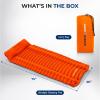 imageSereneLife Lightweight ampamp Compact Camping Gear  Sleeping Pads ampamp Bags with Builtin Pillows for Outdoor Comfort Waterproof ampamp TearResistant Design Perfect for Hiking Backpacking Couples ampamp Solo UseOrange