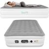 imageSereneLife Luxury Full Size Air Mattress with BuiltIn High Speed Pump Adjustable Firmness Levels Strong Spine Support 18quot Inflatable Airbed for Guests Home Camping and TravelWhite