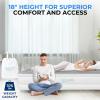 imageSereneLife Luxury Full Size Air Mattress with BuiltIn High Speed Pump Adjustable Firmness Levels Strong Spine Support 18quot Inflatable Airbed for Guests Home Camping and TravelWhite