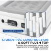 imageSereneLife Luxury Full Size Air Mattress with BuiltIn High Speed Pump Adjustable Firmness Levels Strong Spine Support 18quot Inflatable Airbed for Guests Home Camping and TravelWhite