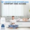imageSereneLife Luxury Full Size Air Mattress with BuiltIn High Speed Pump Adjustable Firmness Levels Strong Spine Support 18quot Inflatable Airbed for Guests Home Camping and TravelWhite