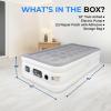 imageSereneLife Luxury Full Size Air Mattress with BuiltIn High Speed Pump Adjustable Firmness Levels Strong Spine Support 18quot Inflatable Airbed for Guests Home Camping and TravelWhite