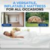 imageSereneLife Luxury Full Size Air Mattress with BuiltIn High Speed Pump Adjustable Firmness Levels Strong Spine Support 18quot Inflatable Airbed for Guests Home Camping and TravelWhite
