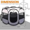 imageSereneLife OnTheGo Foldable Portable Pet Tent 8Panel Playpen for Dog ampamp Cat wFoodWater Bowl Mesh Exercise Puppy Playground Pet House Indoor ampamp Outdoor Travel ampamp Camping Pet Kennel Grey MediumGrey