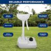 imageSereneLife Portable Camping Sink with 30L 7 Gallon BuiltIn Water Tank Large Wheels HandsFree Foot Pump ExtraLarge Basin and 5L Soap Dispenser  Ideal for Outdoors Camping and Worksites5 Gallon