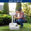 imageSereneLife Portable Camping Sink with 30L 7 Gallon BuiltIn Water Tank Large Wheels HandsFree Foot Pump ExtraLarge Basin and 5L Soap Dispenser  Ideal for Outdoors Camping and Worksites5 Gal w Sewage Tank