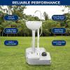 imageSereneLife Portable Camping Sink with 30L 7 Gallon BuiltIn Water Tank Large Wheels HandsFree Foot Pump ExtraLarge Basin and 5L Soap Dispenser  Ideal for Outdoors Camping and Worksites5 Gal w Sewage Tank