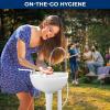 imageSereneLife Portable Camping Sink with 30L 7 Gallon BuiltIn Water Tank Large Wheels HandsFree Foot Pump ExtraLarge Basin and 5L Soap Dispenser  Ideal for Outdoors Camping and Worksites5 Gal w Sewage Tank
