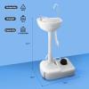 imageSereneLife Portable Camping Sink with 30L 7 Gallon BuiltIn Water Tank Large Wheels HandsFree Foot Pump ExtraLarge Basin and 5L Soap Dispenser  Ideal for Outdoors Camping and Worksites5 Gallon