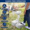 imageSereneLife Portable Camping Sink with 30L 7 Gallon BuiltIn Water Tank Large Wheels HandsFree Foot Pump ExtraLarge Basin and 5L Soap Dispenser  Ideal for Outdoors Camping and Worksites5 Gal w Sewage Tank