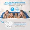imageSereneLife SLHVBLKT20 Weighted 60x80 Inches 20 lbs with Removable Super Soft Minky Cover and Premium Glass Beads Filling for Adults and Children Heavy Blanket for Bed Sofa Queen Size Blue
