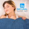 imageSereneLife SLHVBLKT20 Weighted 60x80 Inches 20 lbs with Removable Super Soft Minky Cover and Premium Glass Beads Filling for Adults and Children Heavy Blanket for Bed Sofa Queen Size Blue