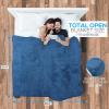 imageSereneLife SLHVBLKT20 Weighted 60x80 Inches 20 lbs with Removable Super Soft Minky Cover and Premium Glass Beads Filling for Adults and Children Heavy Blanket for Bed Sofa Queen Size Blue