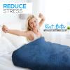 imageSereneLife SLHVBLKT20 Weighted 60x80 Inches 20 lbs with Removable Super Soft Minky Cover and Premium Glass Beads Filling for Adults and Children Heavy Blanket for Bed Sofa Queen Size Blue