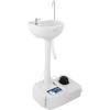 imageSereneLife Portable Camping Sink with 30L 7 Gallon BuiltIn Water Tank Large Wheels HandsFree Foot Pump ExtraLarge Basin and 5L Soap Dispenser  Ideal for Outdoors Camping and Worksites5 Gallon