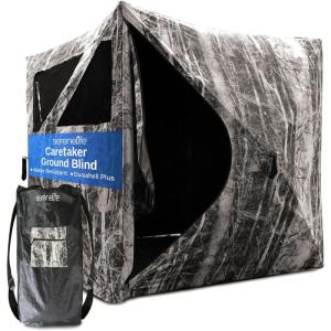 imageSereneLife 23 Person Hunting Blind for Deer and Turkey Shooting SeeThrough Hunting Gear with Carry Bag PopUp Portable Ground Equipment and Accessories Camouflage